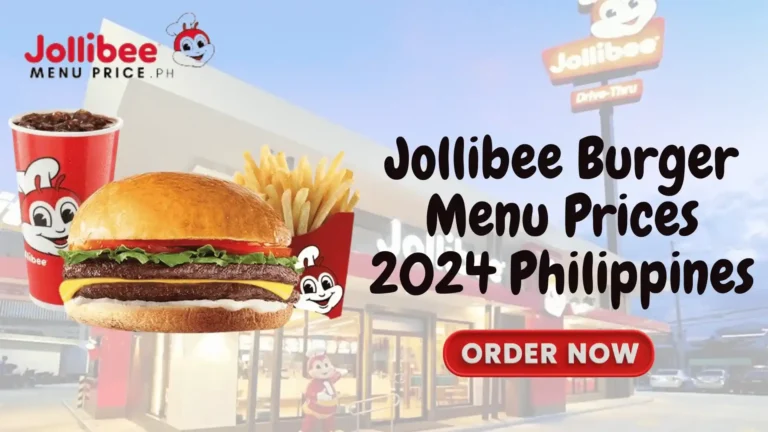 Jollibee Burger Menu Price