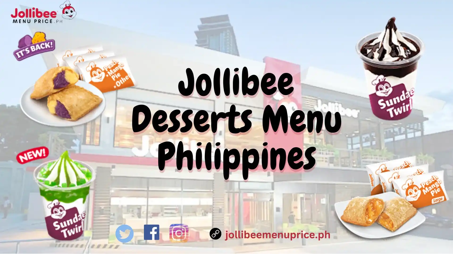 Jollibee Desserts menu