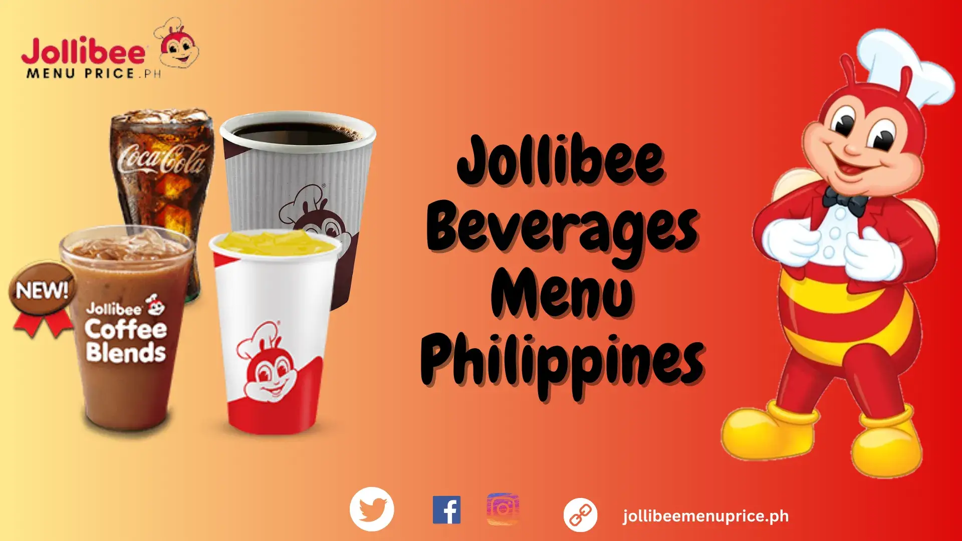 Jollibee beverages menu