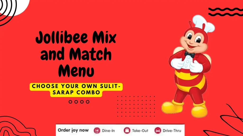 Jollibee Mix and Match menu